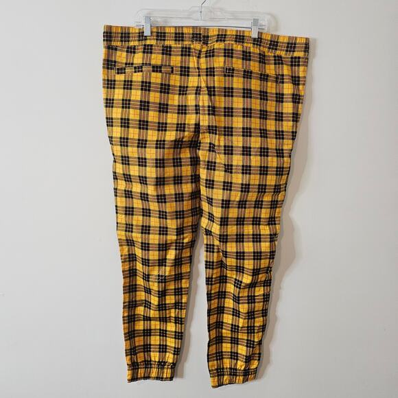 Fresh Prints of Bel-air Yellow Black Stretch Twill Jogger Pants Size 3XL - Picture 2 of 5